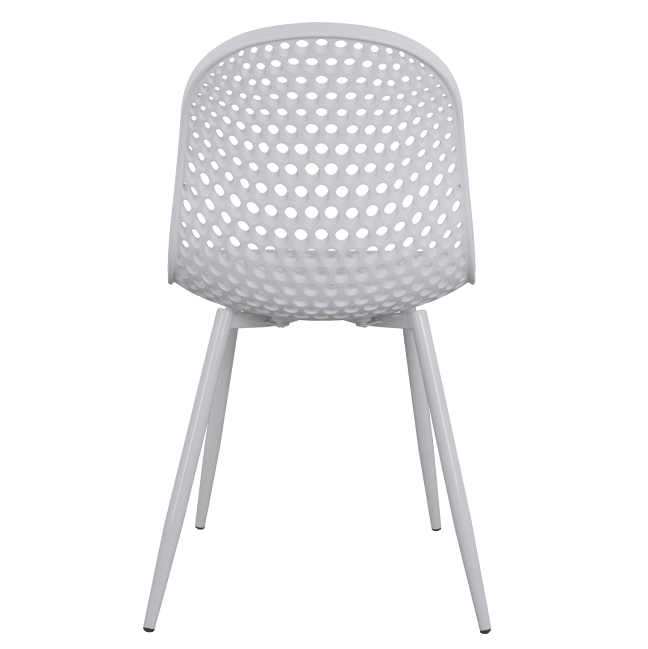 Polypropylene Armchair Milana HM8512.01 White with Metallic Legs 47x58x84cm [7]