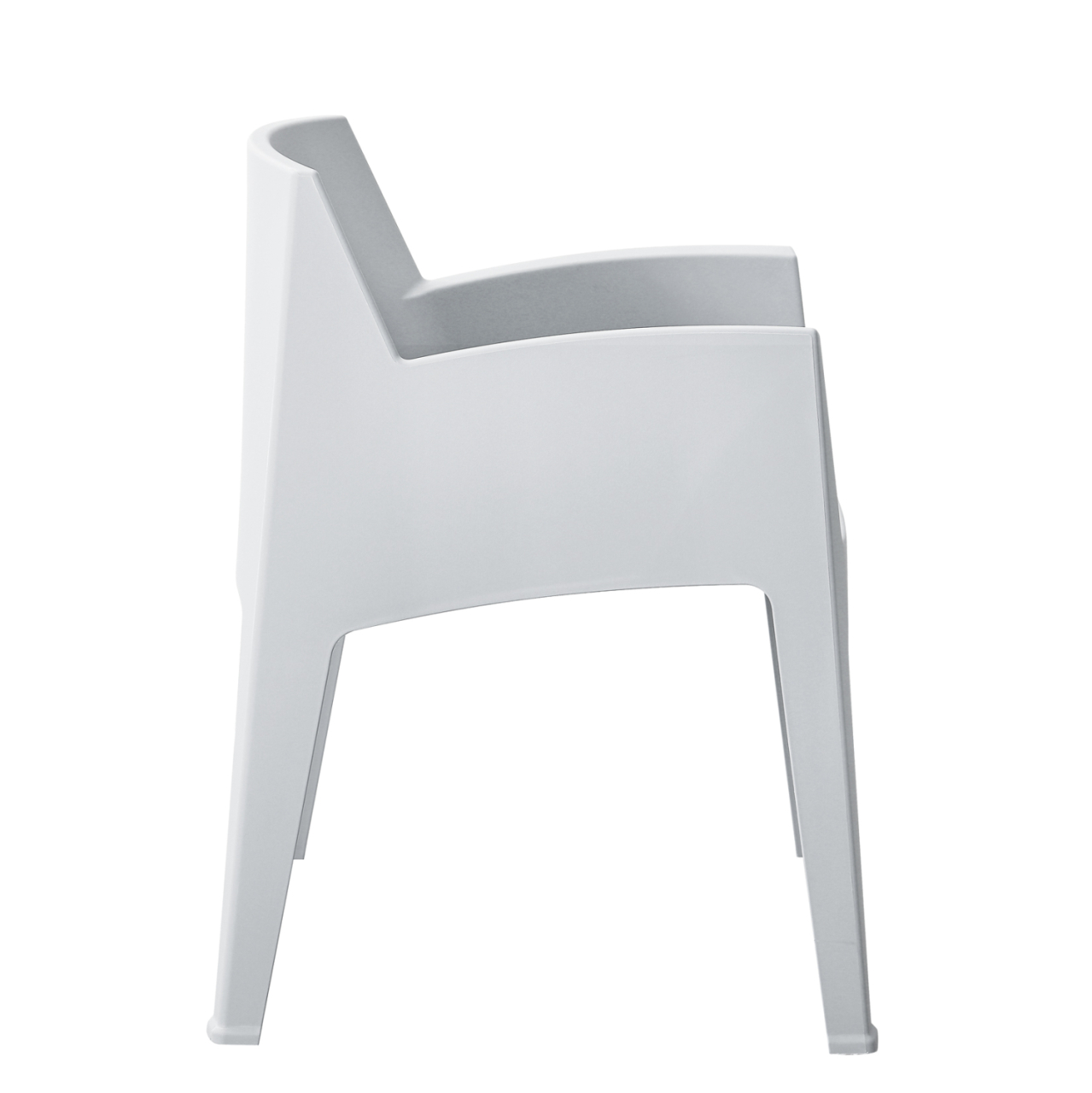 POLYPROPYLENE ARMCHAIR SLEEK HM6370.01 WHITE 68x63x82.5Hcm. [4]
