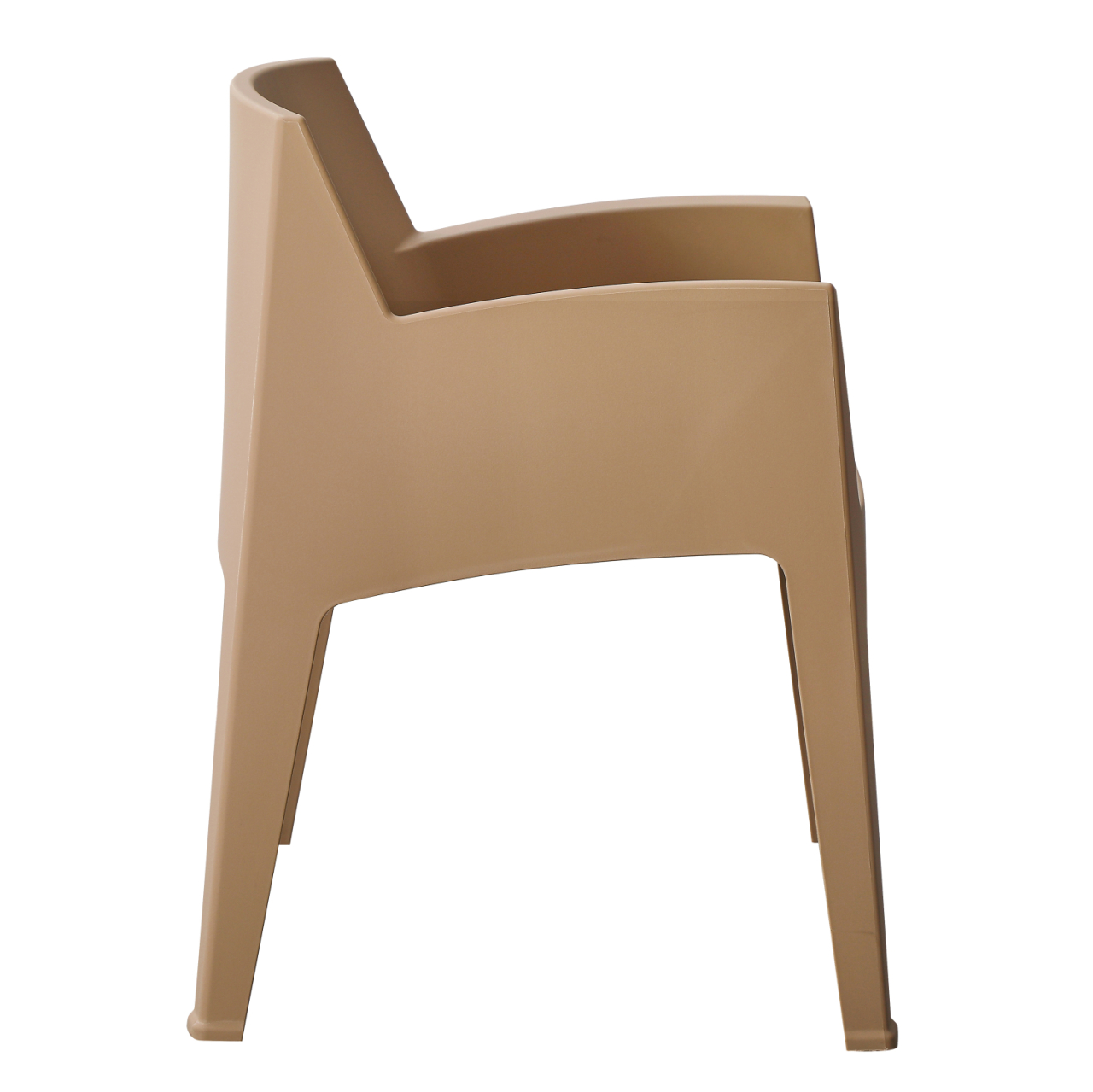 POLYPROPYLENE ARMCHAIR SLEEK HM6370.03 CAPPUCCINO 68x63x82.5Hcm. [4]