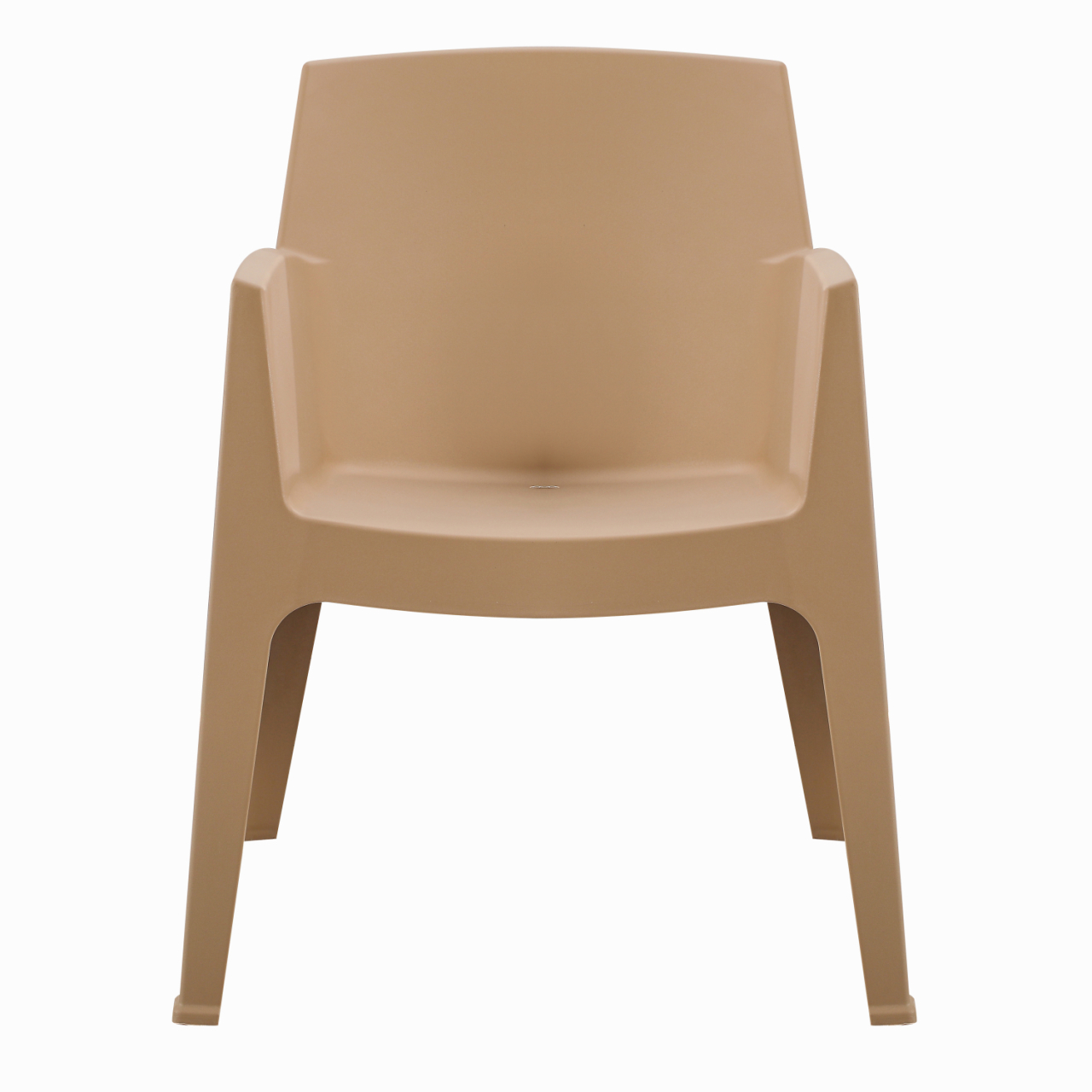 POLYPROPYLENE ARMCHAIR SLEEK HM6370.03 CAPPUCCINO 68x63x82.5Hcm. [3]