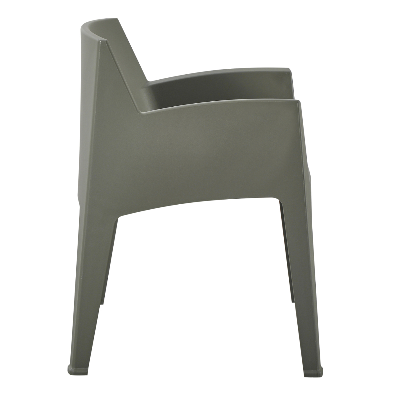 POLYPROPYLENE ARMCHAIR SLEEK HM6370.05 DARK OLIVE GREEN 68x63x82.5Hcm. [4]