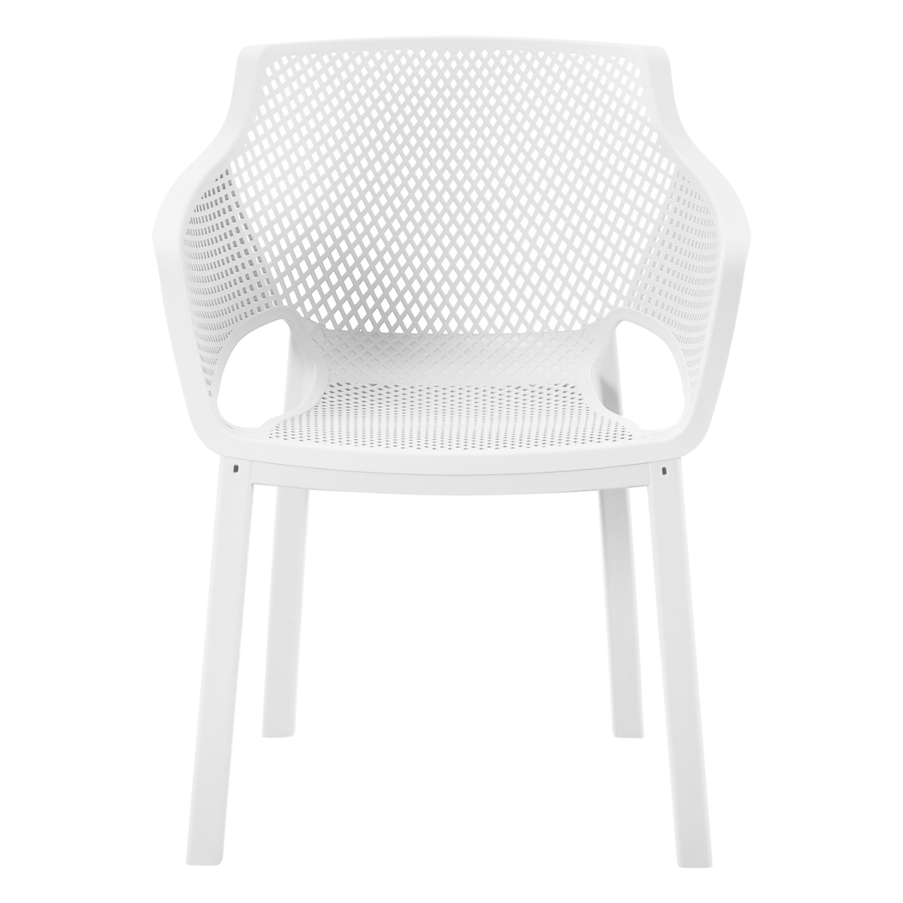 POLYPROPYLENE DINING ARMCHAIR PEGGY HM6368.01 WHITE 60x55x79Hcm. [3]