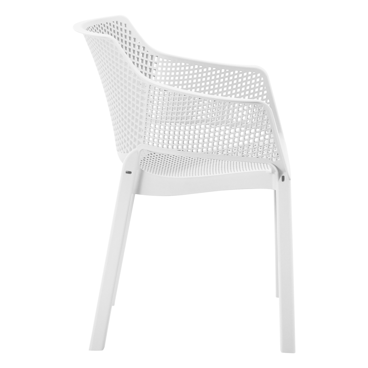 POLYPROPYLENE DINING ARMCHAIR PEGGY HM6368.01 WHITE 60x55x79Hcm. [4]