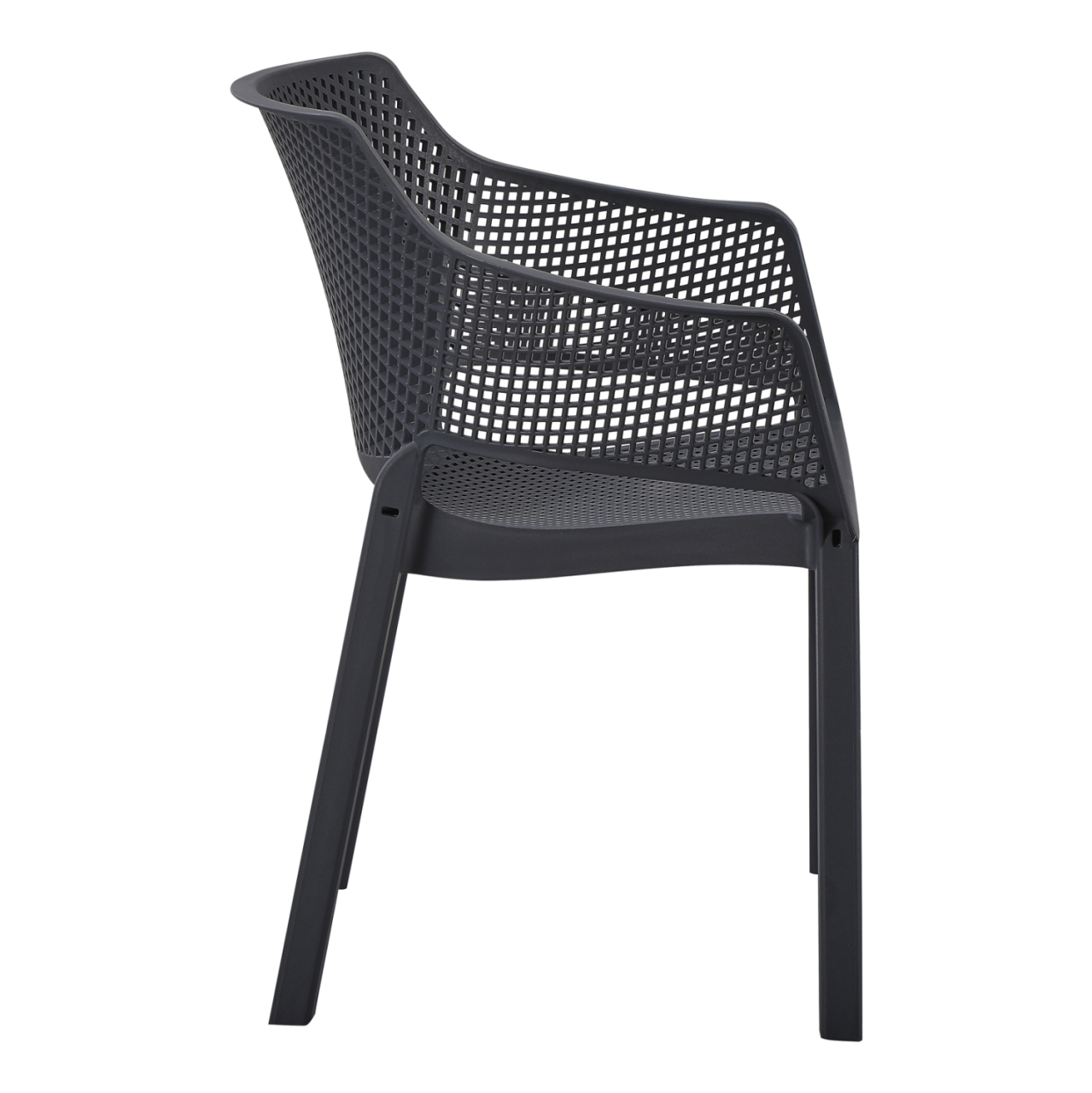 POLYPROPYLENE DINING ARMCHAIR PEGGY HM6368.02 BLACK 60x55x79Hcm. [4]