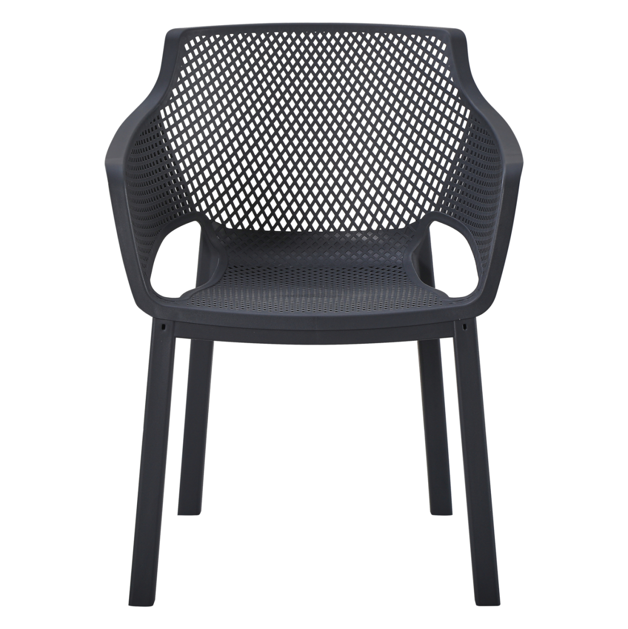 POLYPROPYLENE DINING ARMCHAIR PEGGY HM6368.02 BLACK 60x55x79Hcm. [3]