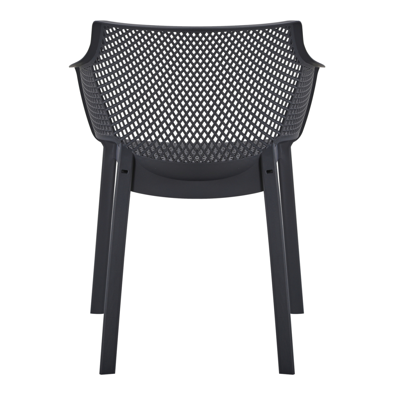 POLYPROPYLENE DINING ARMCHAIR PEGGY HM6368.02 BLACK 60x55x79Hcm. [5]