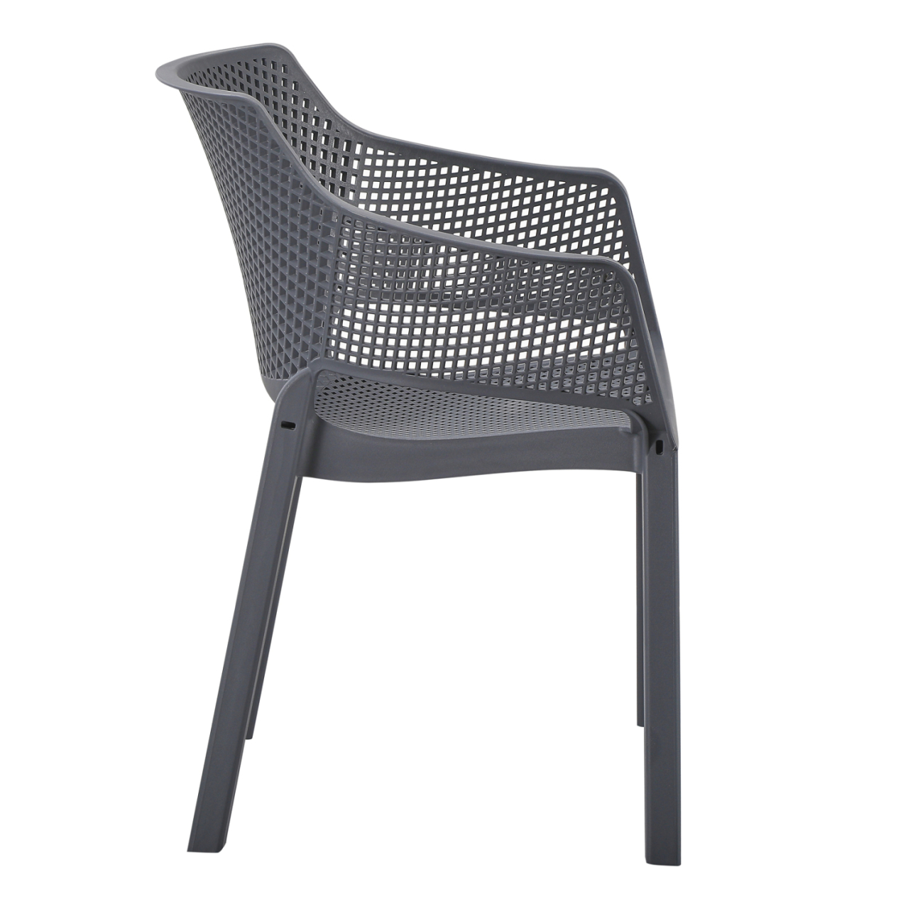 POLYPROPYLENE DINING ARMCHAIR PEGGY HM6368.10 GREY 60x55x79Hcm. [4]