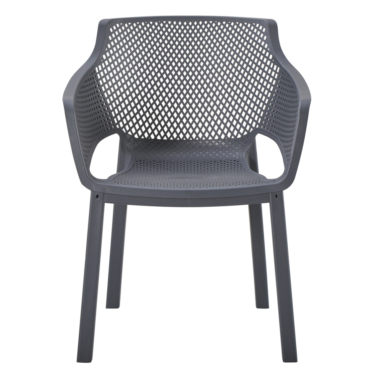 POLYPROPYLENE DINING ARMCHAIR PEGGY HM6368.10 GREY 60x55x79Hcm. [3]