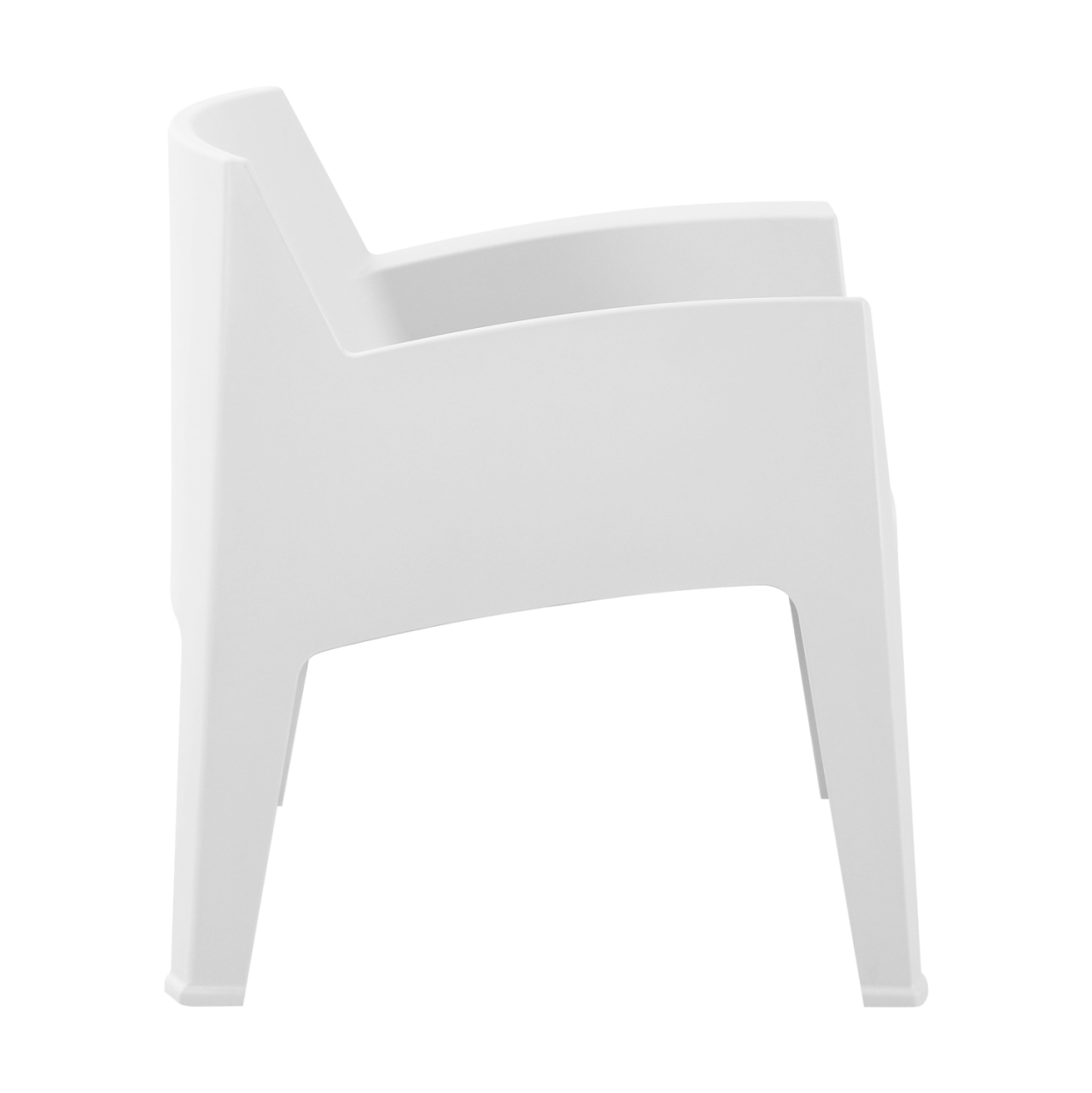 POLYPROPYLENE LOUNGE ARMCHAIR SLEEK HM6365.01 WHITE 62x68x73Hcm. [4]
