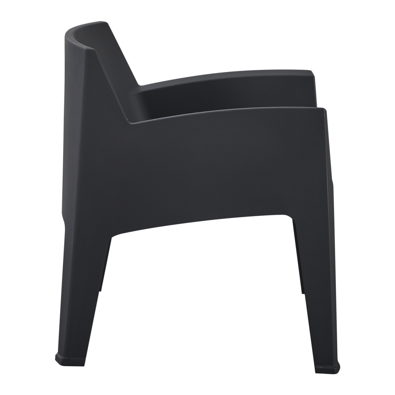 POLYPROPYLENE LOUNGE ARMCHAIR SLEEK HM6365.02 BLACK 62x68x73Hcm. [4]