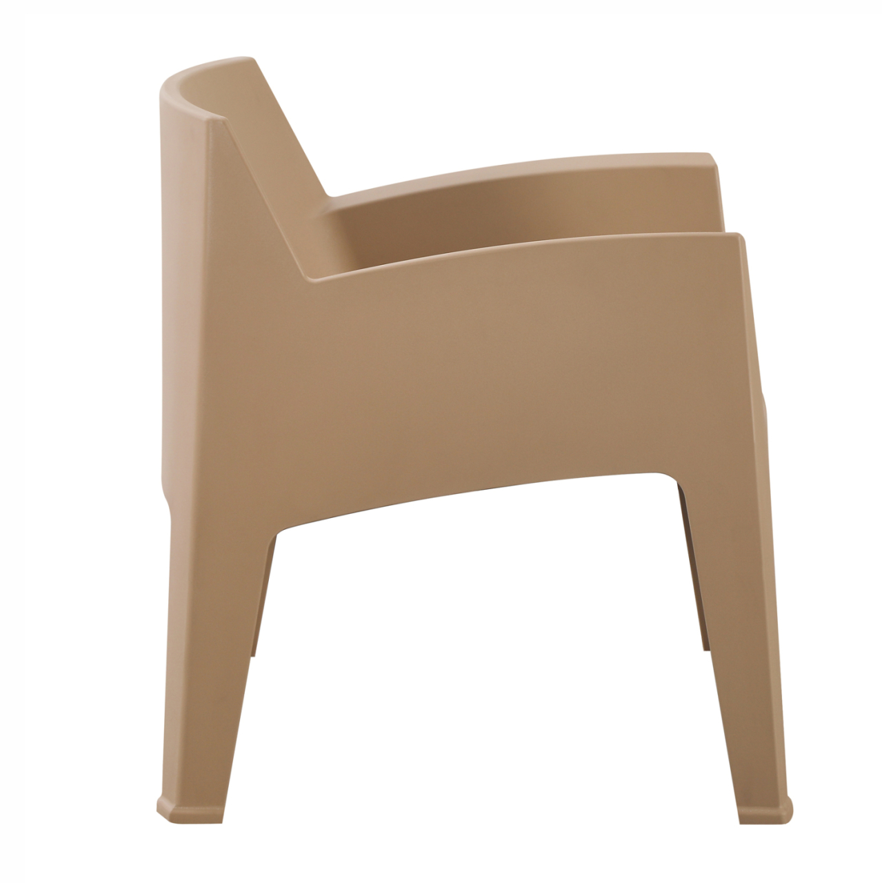 POLYPROPYLENE LOUNGE ARMCHAIR SLEEK HM6365.03 CAPPUCCINO 62x68x73Hcm. [4]