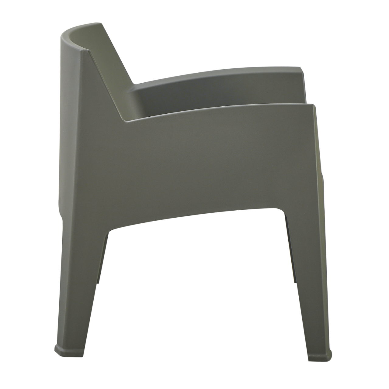 POLYPROPYLENE LOUNGE ARMCHAIR SLEEK HM6365.05 DARK OLIVE GREEN 62x68x73Hcm. [4]
