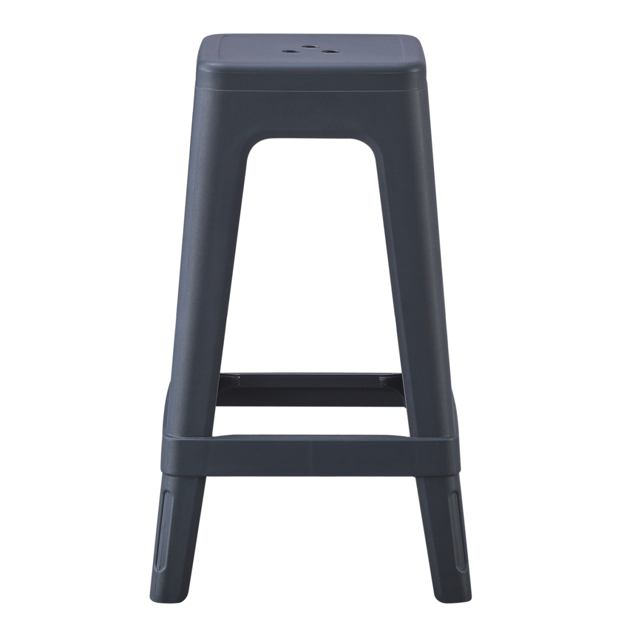 POLYPROPYLENE STOOL SQUARE ZEB HM6128.03 GREY 35x35x65Hcm. [3]