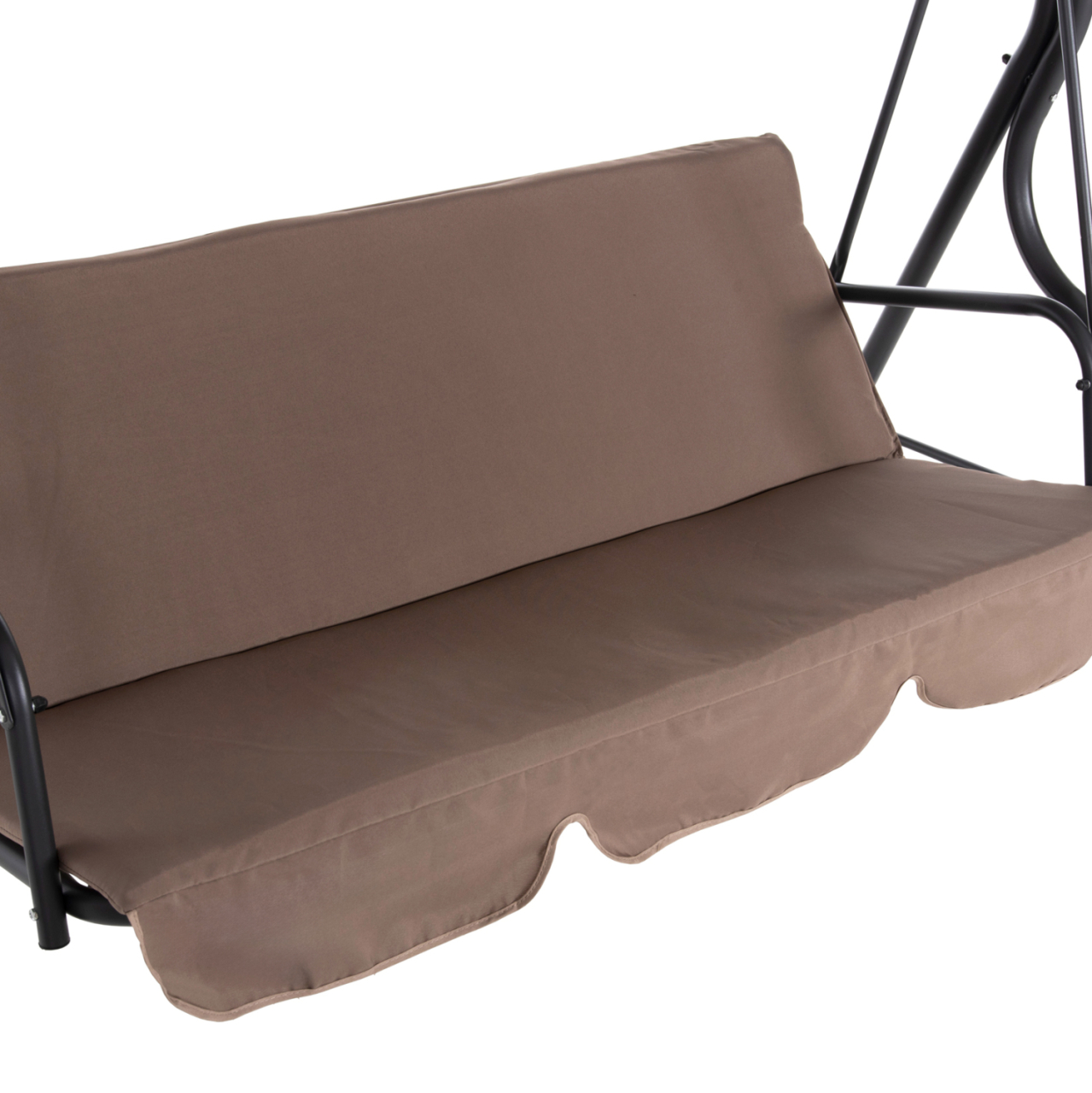 PORCH SWINGER 3-SEATER WITH SUNSHIELD LIKID HM5979.02 METAL GREY- FABRIC IN BROWN 174x110x200Hcm. [7]