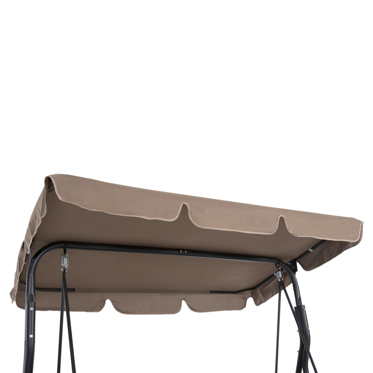 PORCH SWINGER 3-SEATER WITH SUNSHIELD LIKID HM5979.02 METAL GREY- FABRIC IN BROWN 174x110x200Hcm. [8]