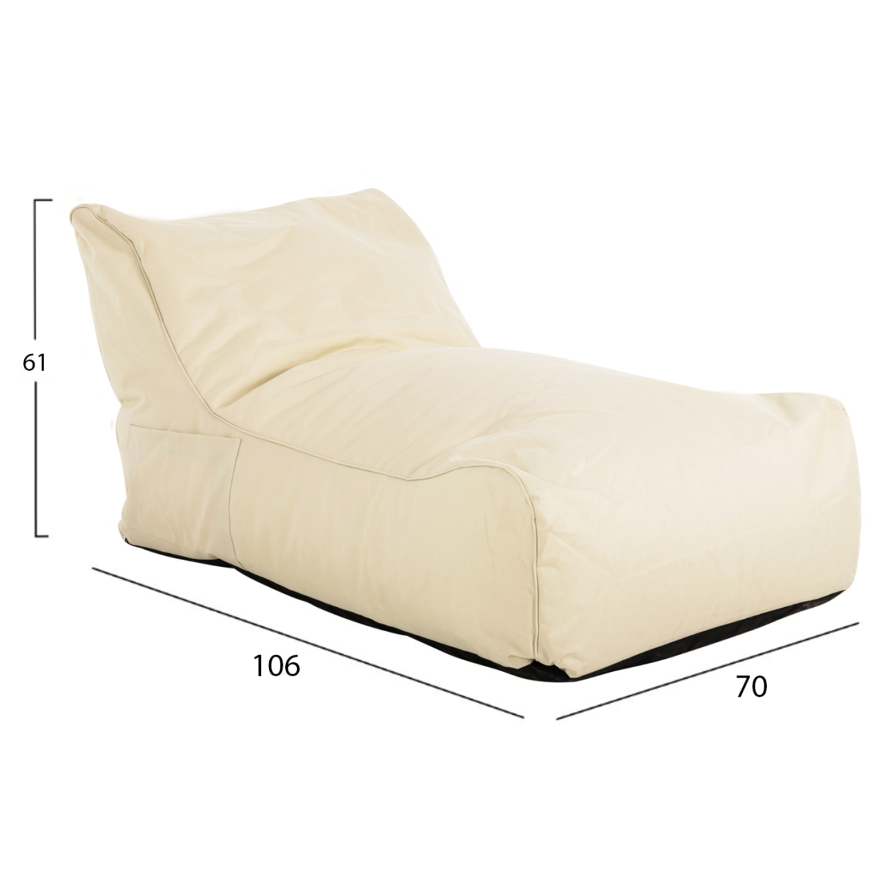 Pouf Bloom Waterproof HM5111.11 Beige 106x70x61cm [2]