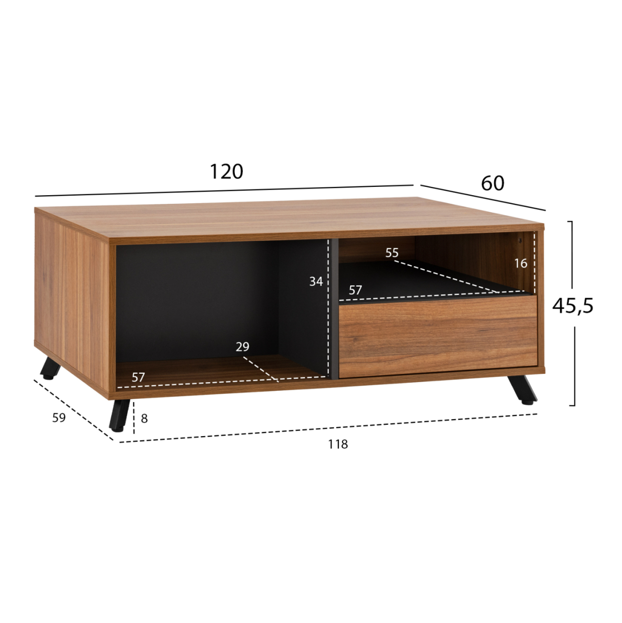 Professional Coffee Table Supreme HM2376 120x60x45.5cm [2]