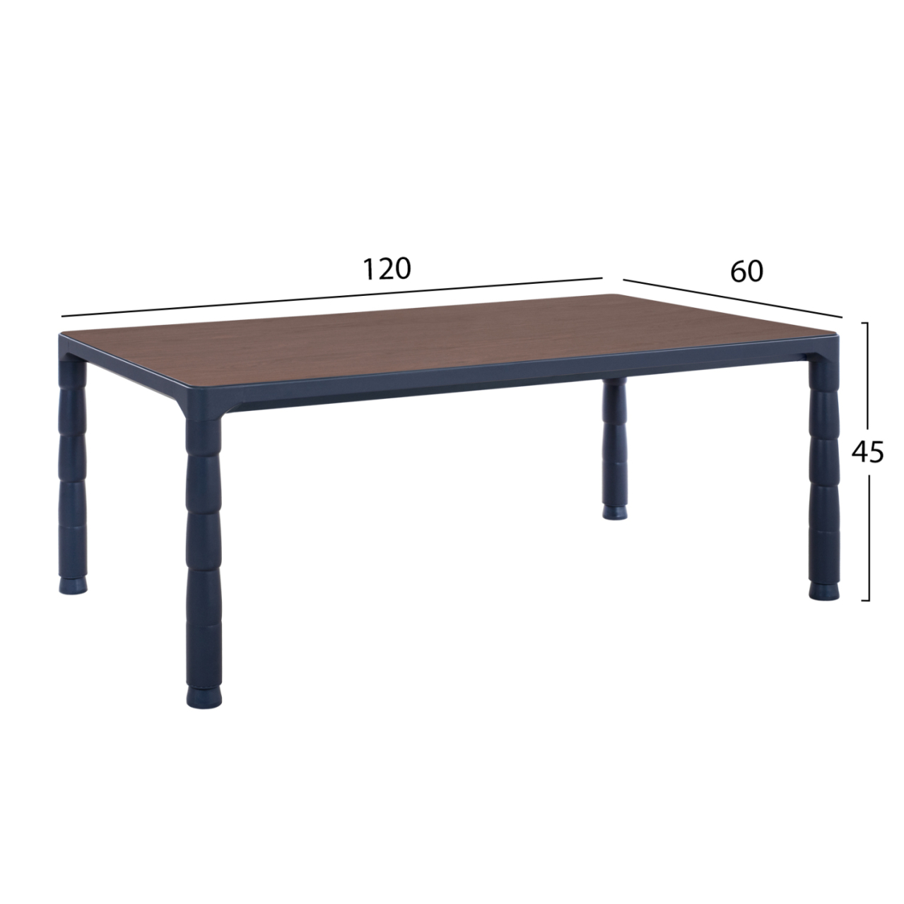 Professional Coffee Table Walnut 120x60x45 HM2095 [2]