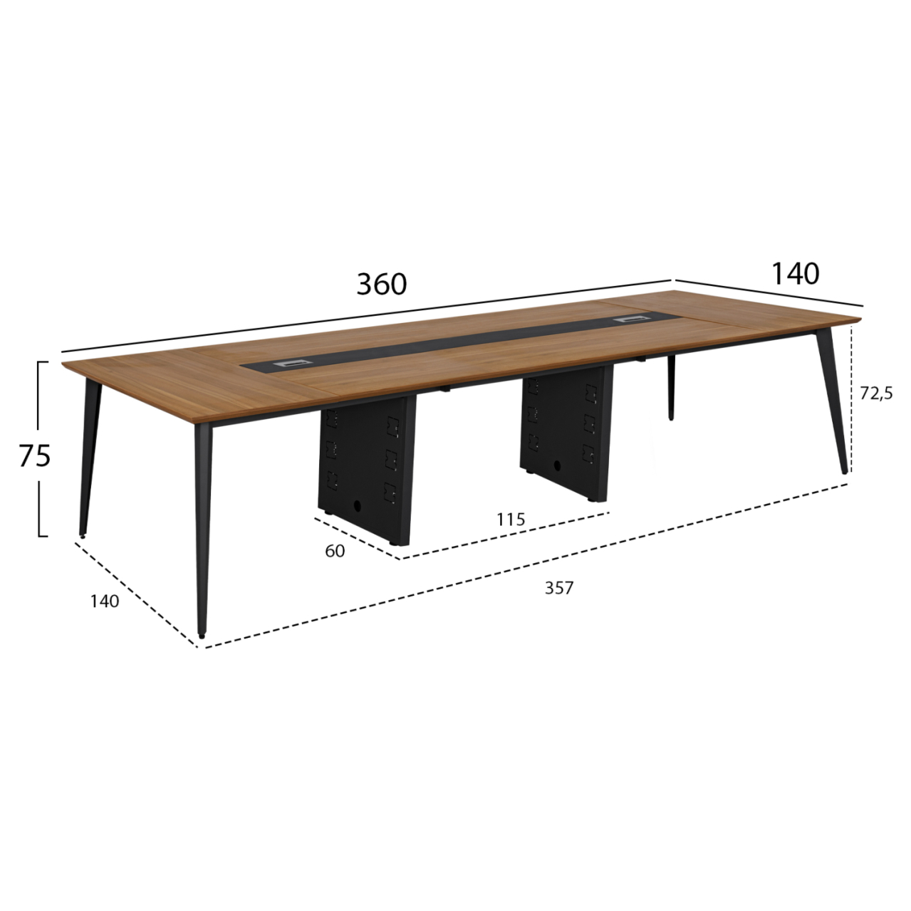 Professional Conference Office Desk Supreme HM2377 360x140x75cm [2]