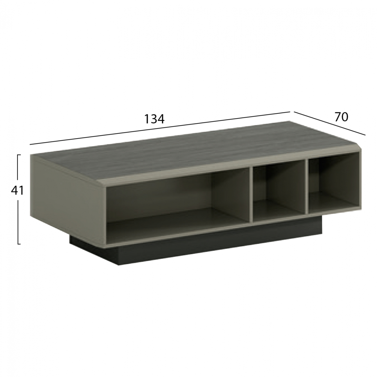 Professional guest living table Lux Series Mocha and Ash 134x70x41 HM2125 [2]