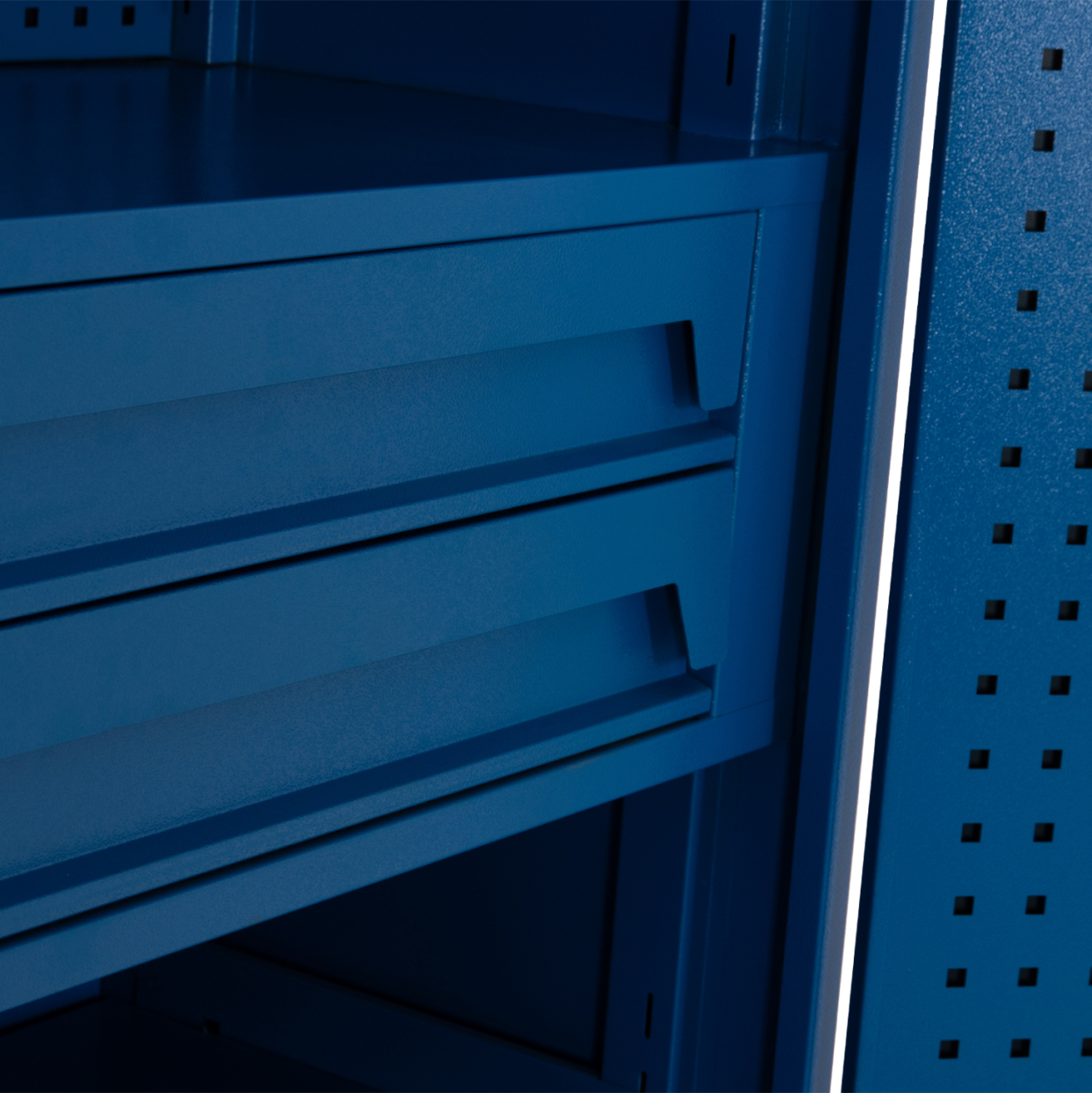 PROFESSIONAL HEAVY DUTY STORAGE CABINET BRUTE HM6639 METAL IN BLUE 100x50x180Hcm. [8]