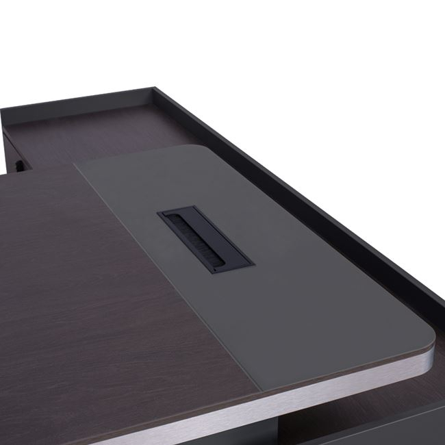 PROFESSIONAL LEFT CORNER OFFICE DESK ROSEWOOD HM2084L 220x180x76Hcm [5]