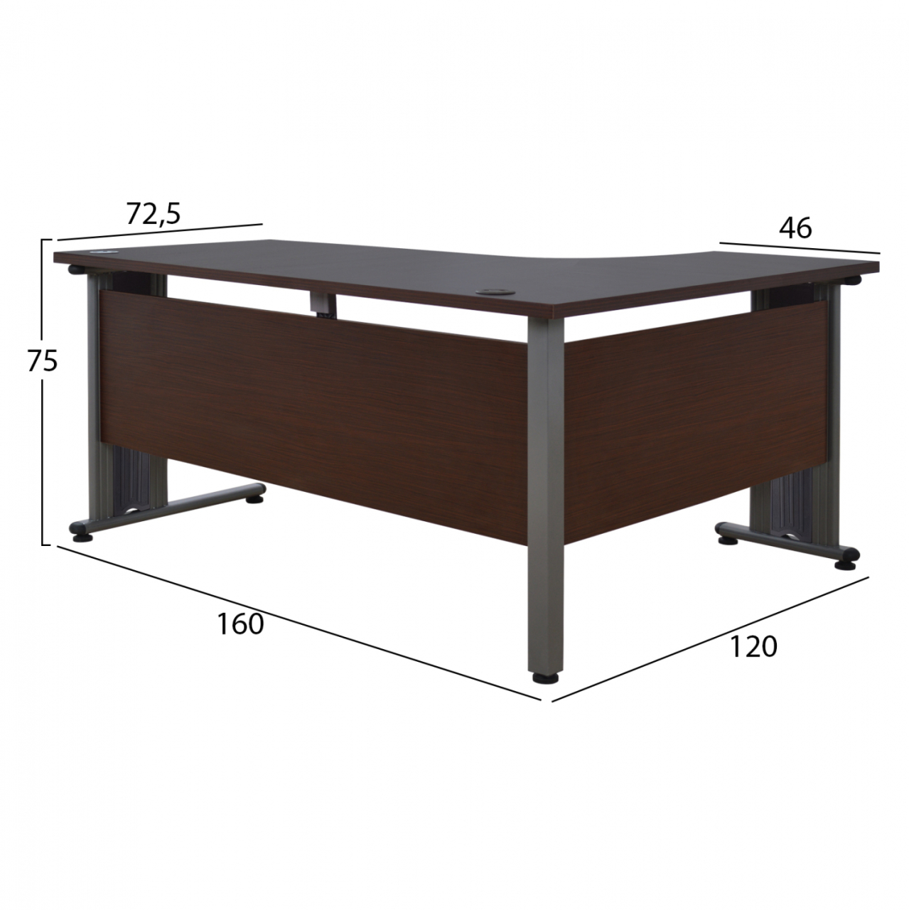 Professional left corner office HM2043.02L Wenge 160x120 [2]