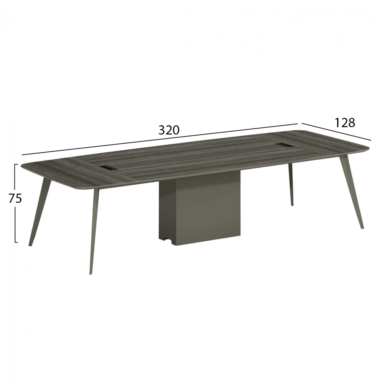 Professional meeting desk Lux Series Mocha and Ash 320x128x75 HM2124 [2]