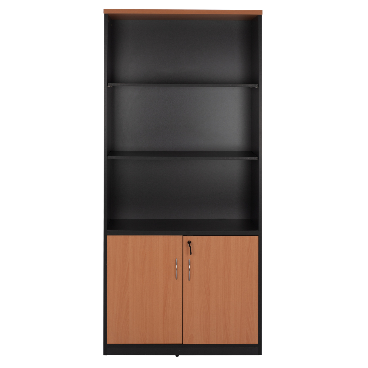 Professional office bookcase HM2014.01 oak color with 2 doors 80Χ39Χ179 [3]