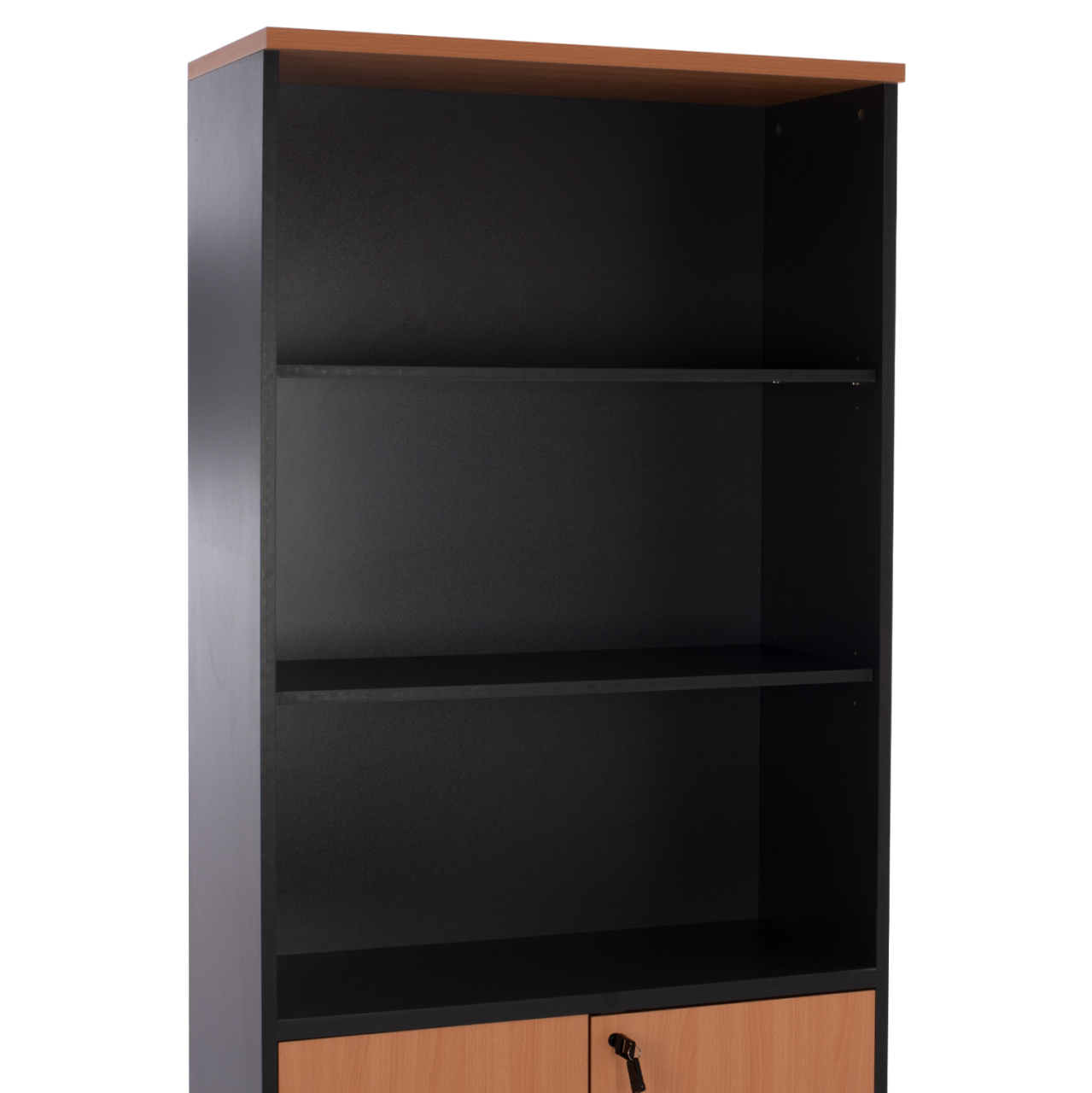 Professional office bookcase HM2014.01 oak color with 2 doors 80Χ39Χ179 [5]