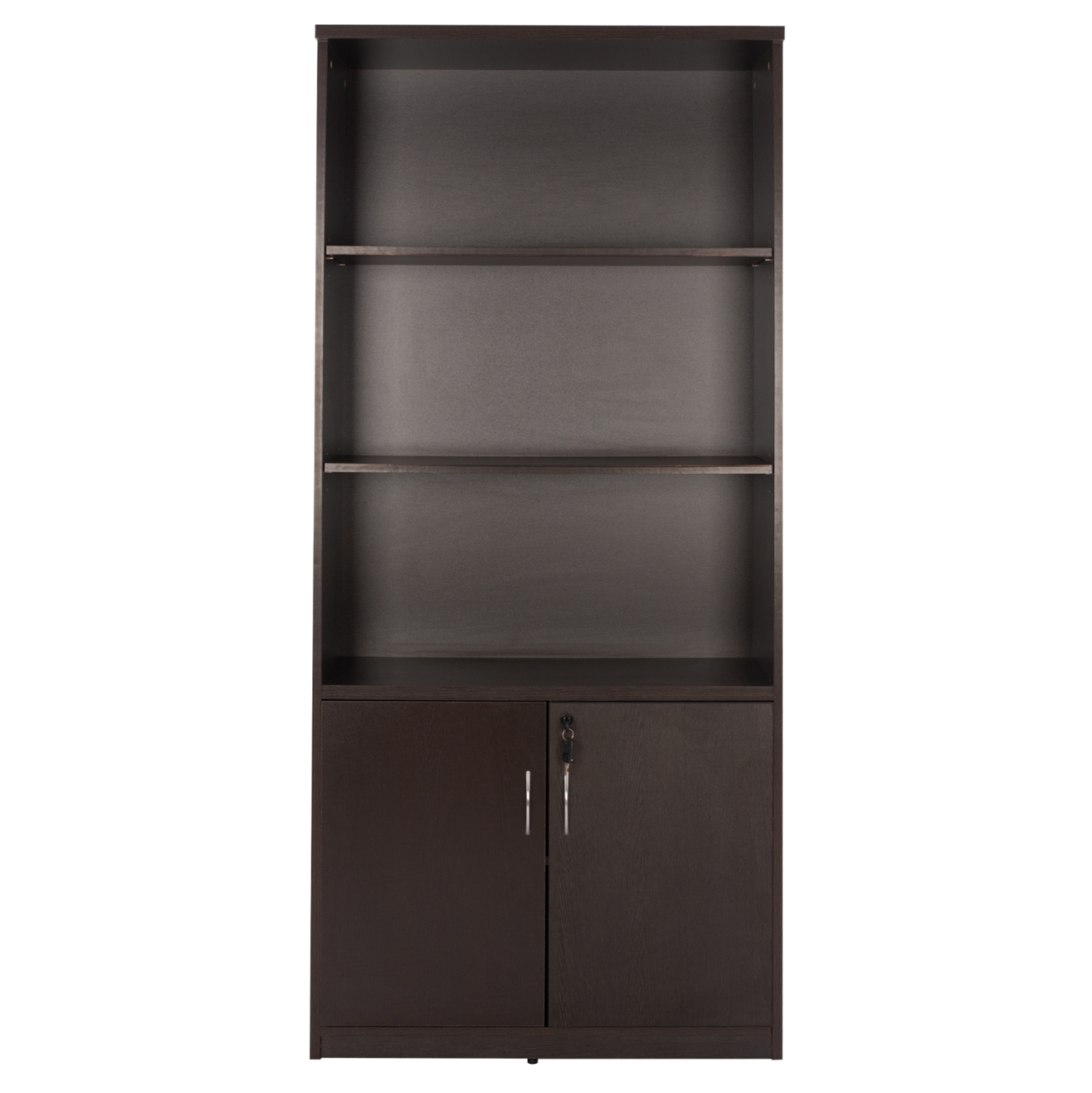 Professional office bookcase HM2014.02 wenge color with 2 doors 80Χ39Χ179 [3]