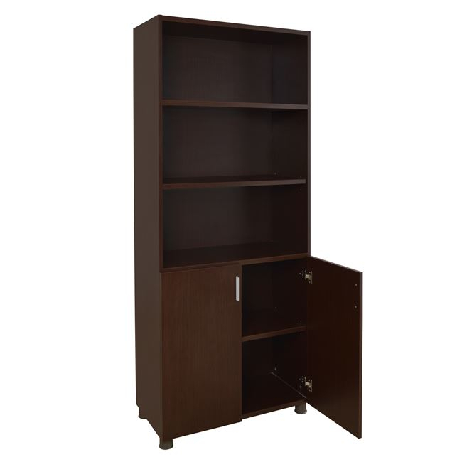 Professional office bookcase in wenge color HM2055.12 80x40x190 cm. [4]