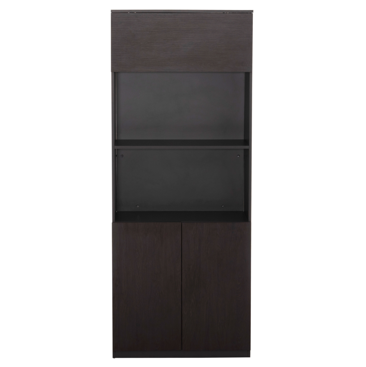 PROFESSIONAL OFFICE BOOKCASE ROSEWOOD HM2089 MELAMINE IN GREY-WENGE 80x40x200Hcm [3]
