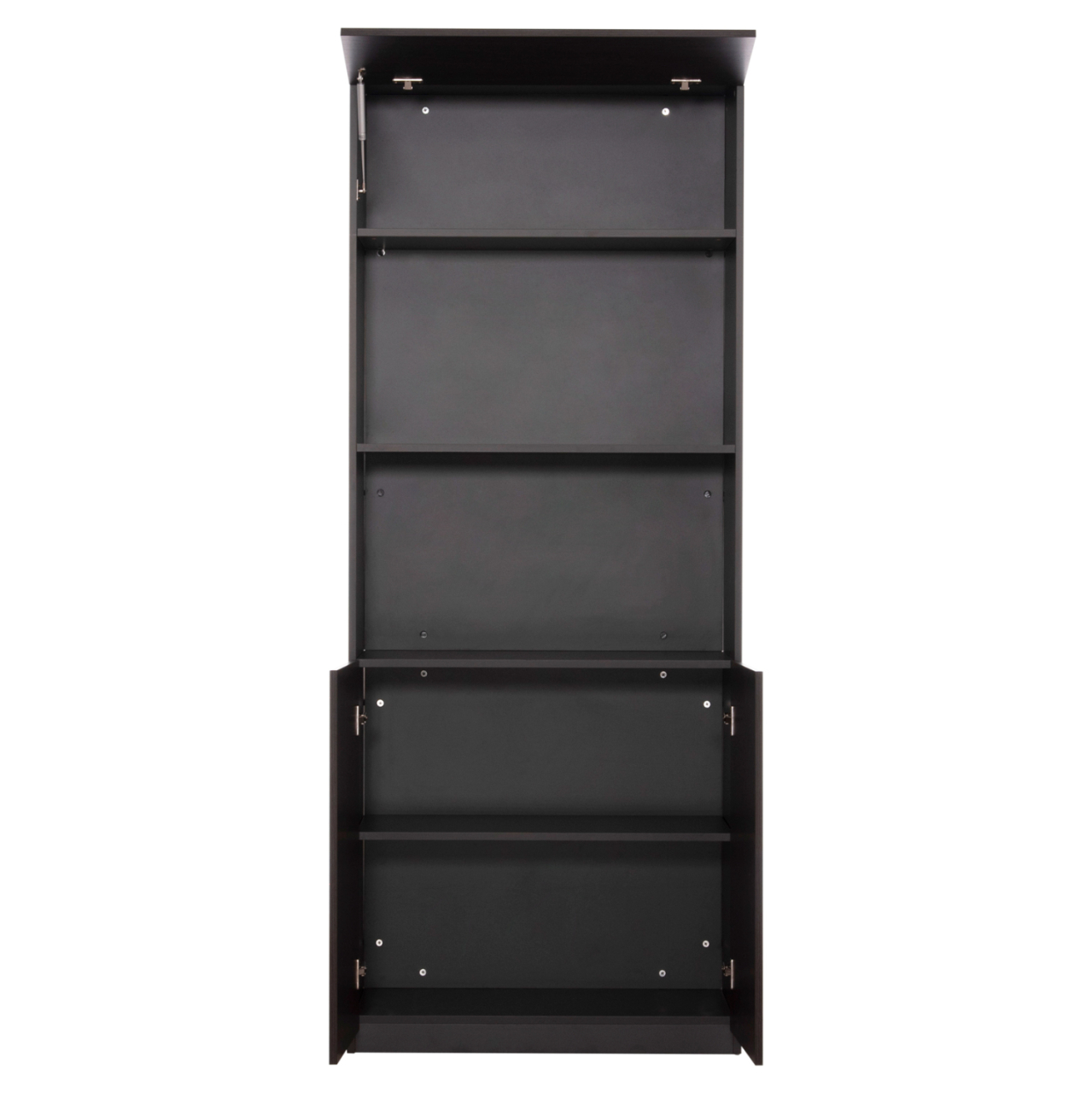 PROFESSIONAL OFFICE BOOKCASE ROSEWOOD HM2089 MELAMINE IN GREY-WENGE 80x40x200Hcm [7]