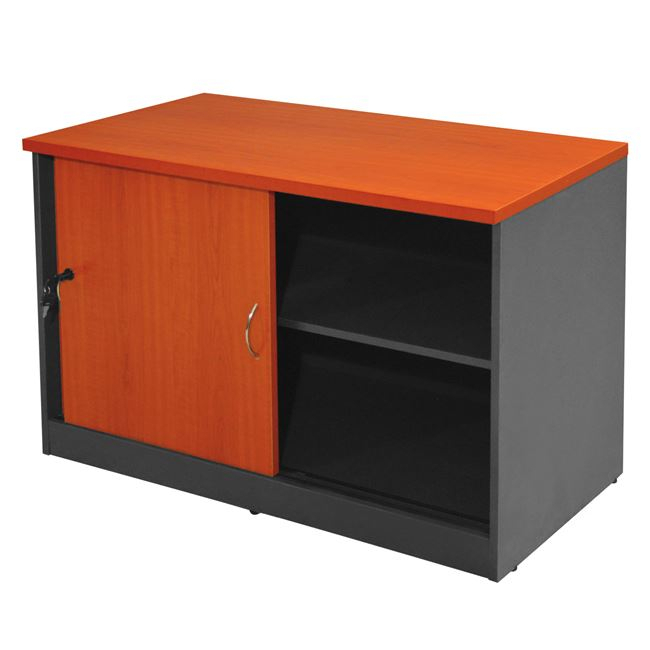 Professional office cabinet HM2012.03 in cherry color 100Χ45Χ69cm [3]