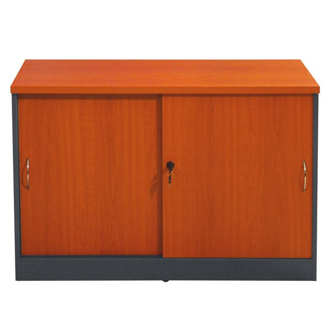 Professional office cabinet HM2012.03 in cherry color 100Χ45Χ69cm [2]