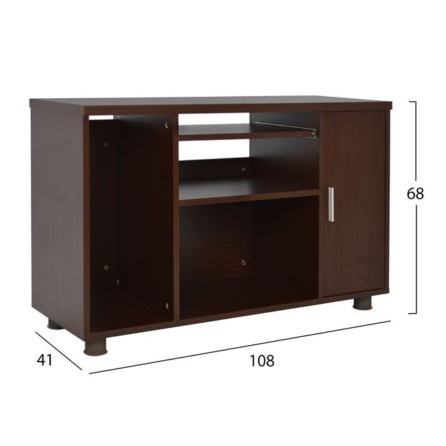Professional office cabinet in wenge color HM2051.12 80x40x118 cm. [2]