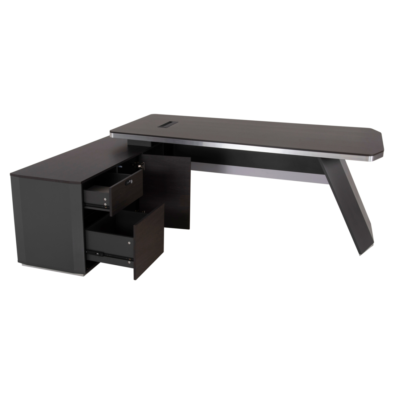 PROFESSIONAL OFFICE DESK LEFT CORNER ROSEWOOD HM2083L 220x180x76Hcm [3]