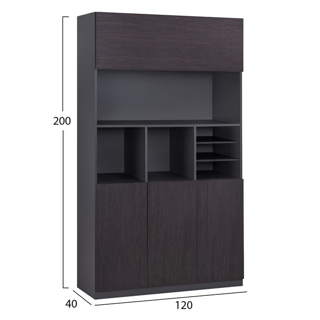 Professional office library Rosewood HM2088 120x40x200cm [2]