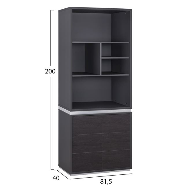 Professional office library Rosewood HM2090 81.5x40x200cm [2]