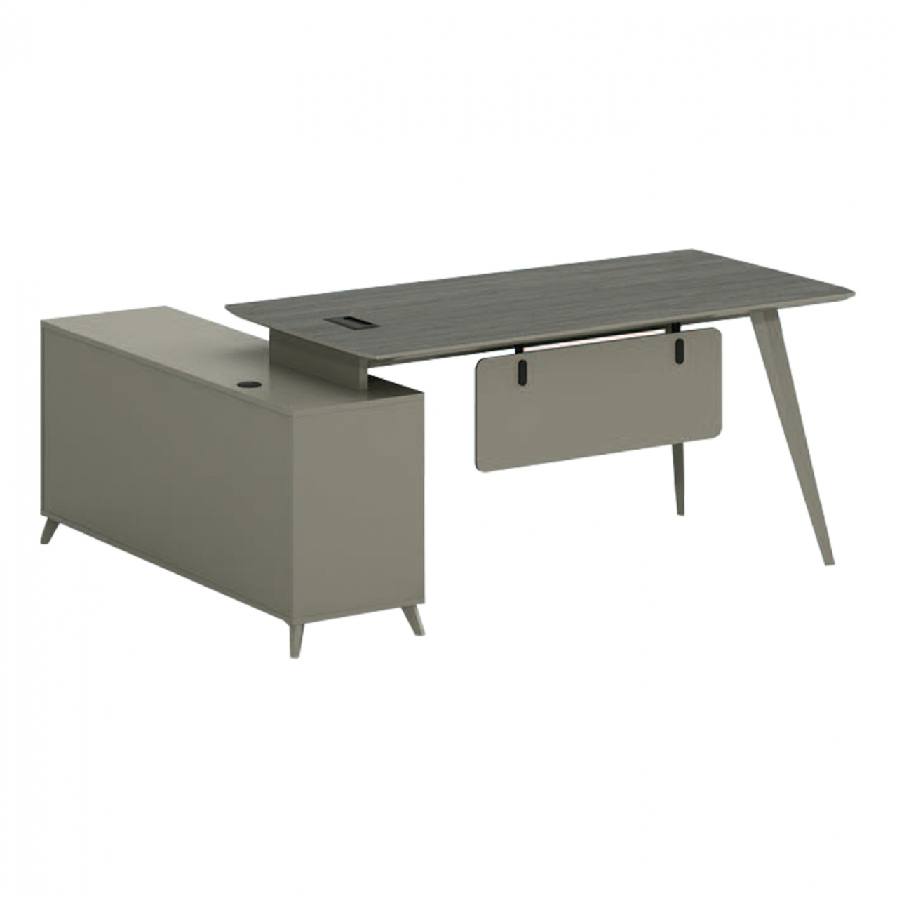 Professional Office Lux Series 180x140x75 Reversible corner mocha and ash HM2116 [3]