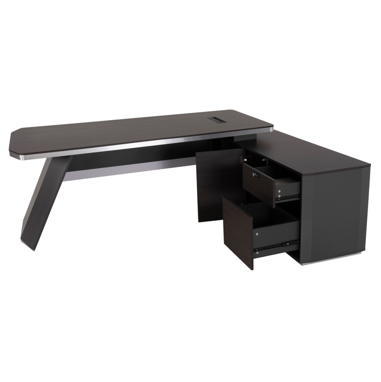 Professional office right corner Rosewood HM2083R 220x180x76Ηcm [3]