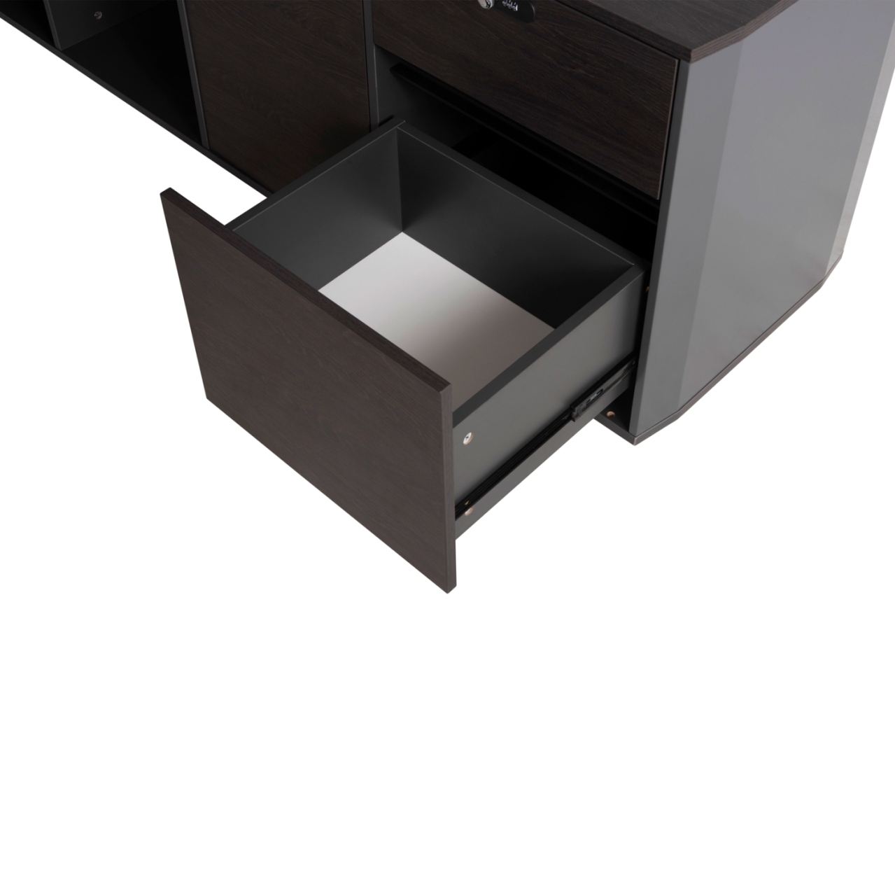Professional office right corner Rosewood HM2083R 220x180x76Ηcm [9]