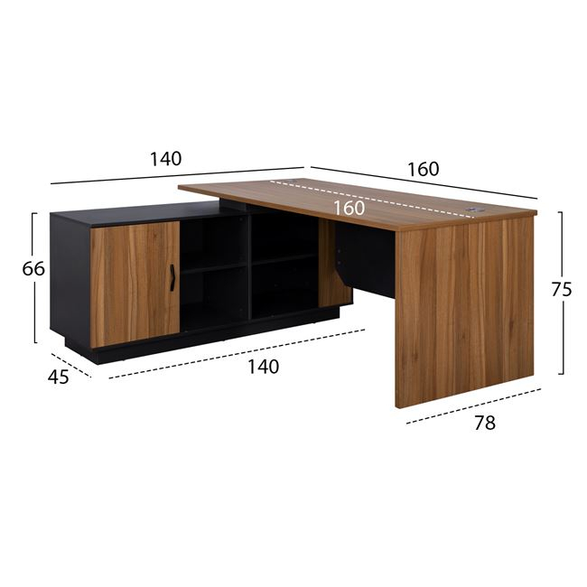 Professional Office Supreme HM2363 with reversible angle 160x140x75cm [2]