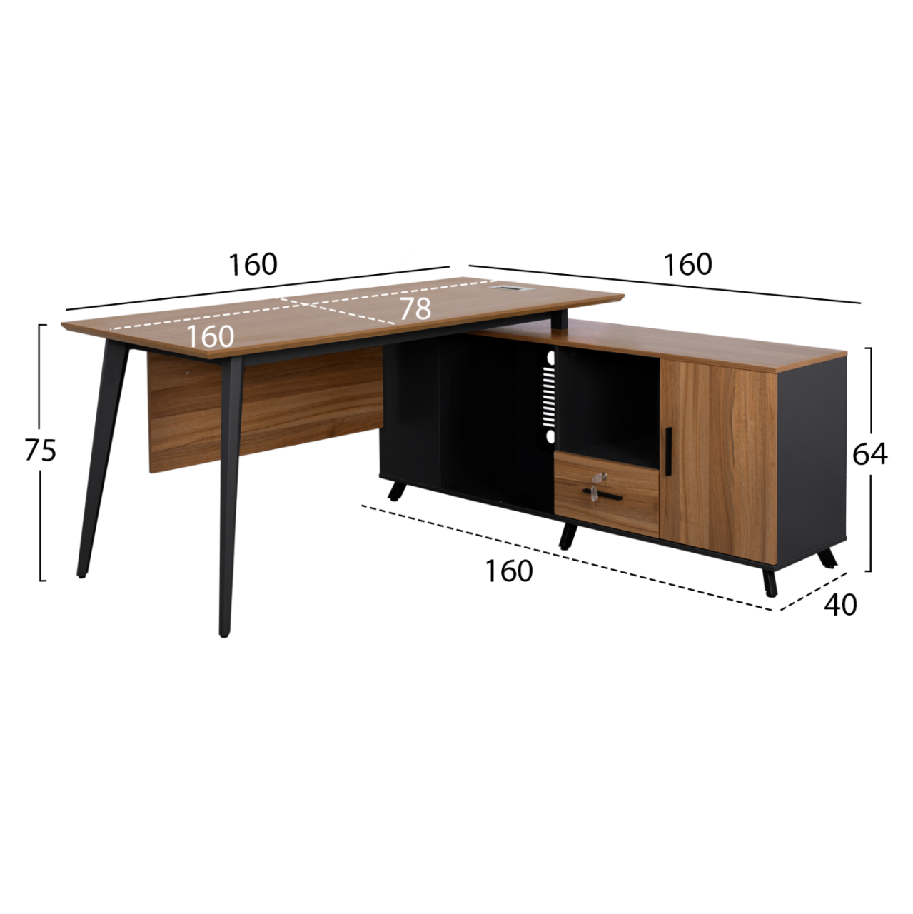 Professional office Supreme Reversible Corner 160x160x75 HM2360 [2]
