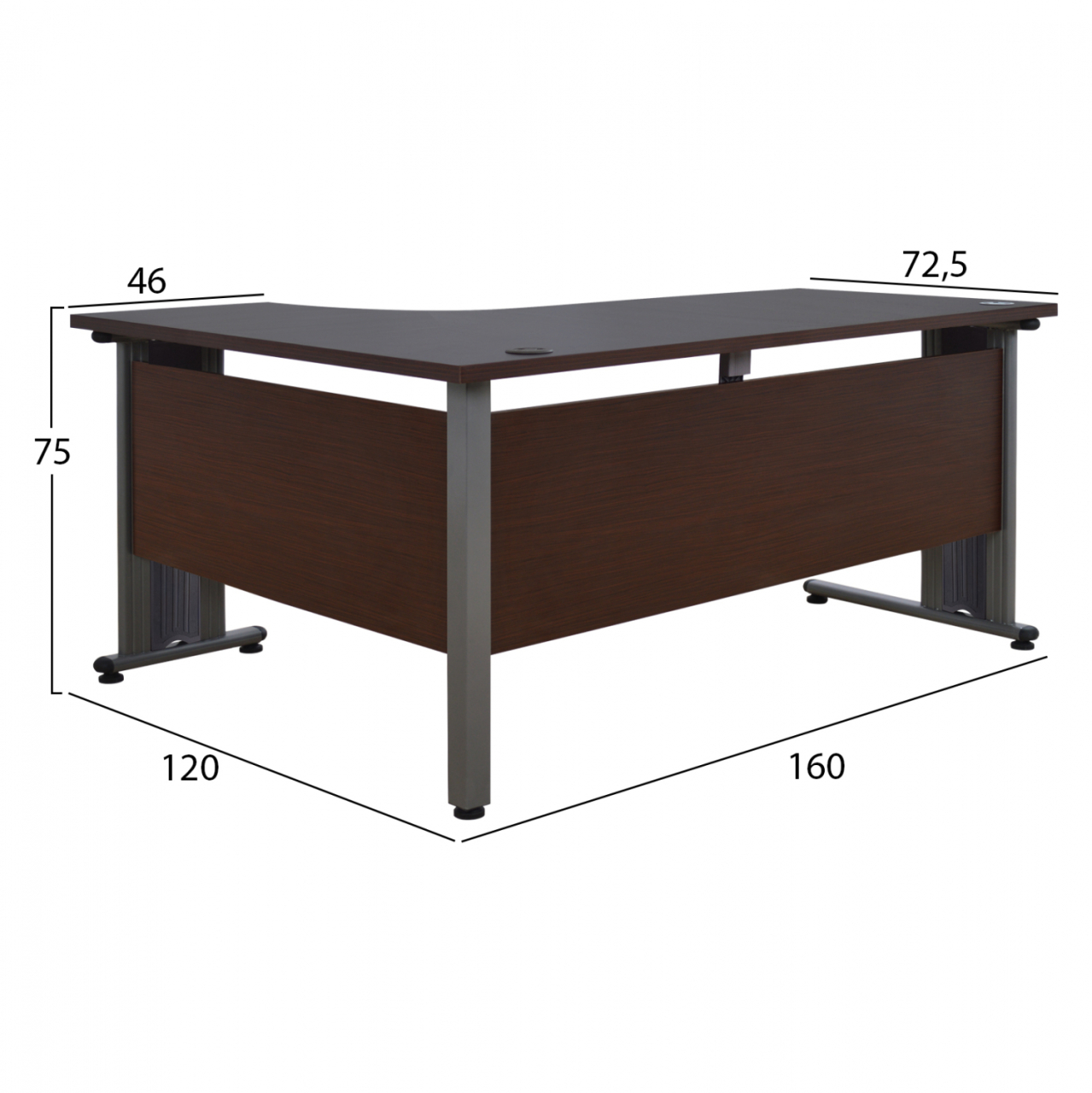 Professional right corner office HM2043.02R Wenge 160x120x75 [2]