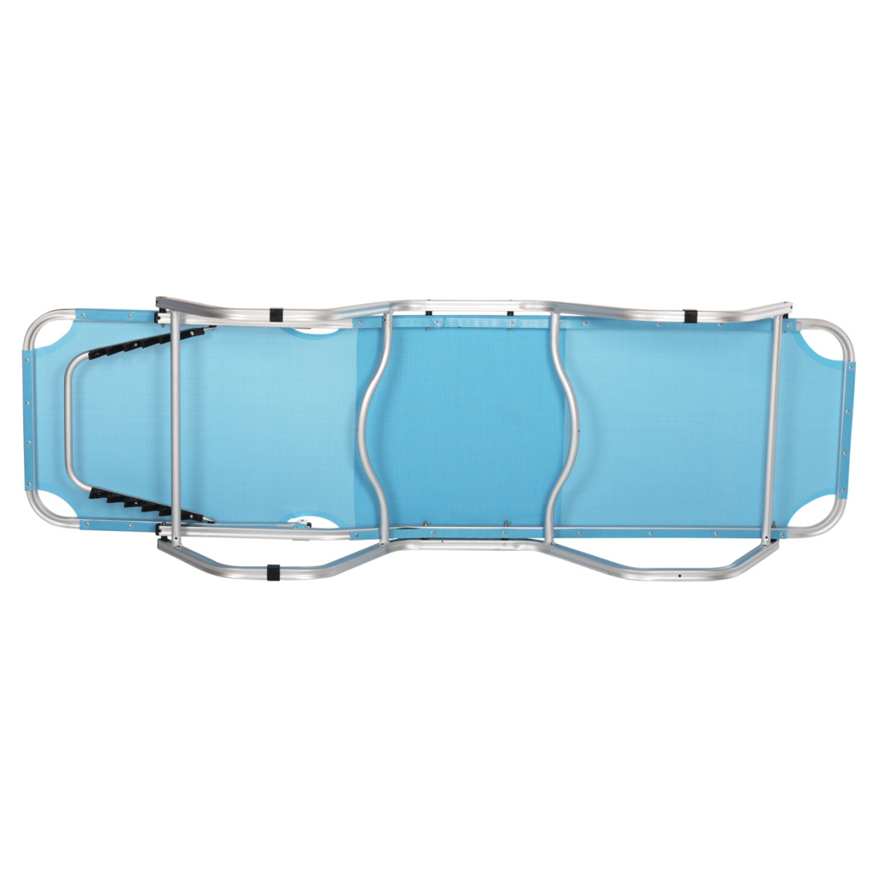Professional Sunbed Aluminum HM5071.08 Light Blue 60x195x30 cm [5]