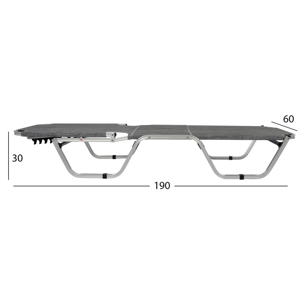 Professional Sunbed Aluminum HM5071.10 Grey 60x195x30 cm [2]