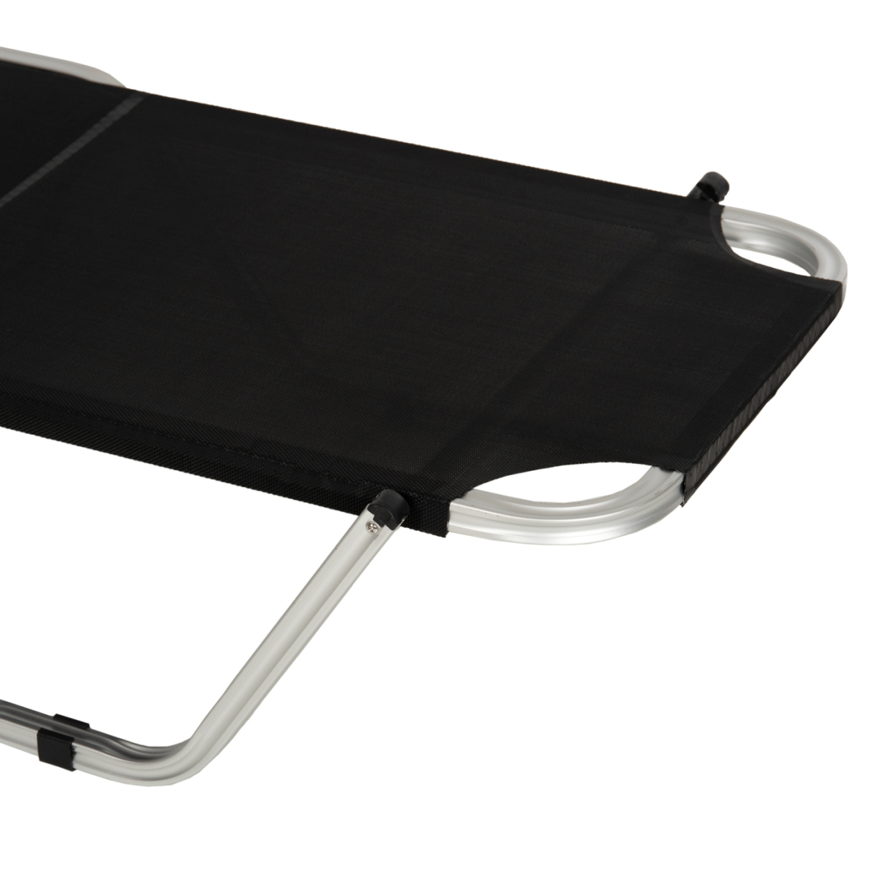 Professional sunbed aluminum WALDO HM5071.90 Black 195x53-60x30 cm [7]