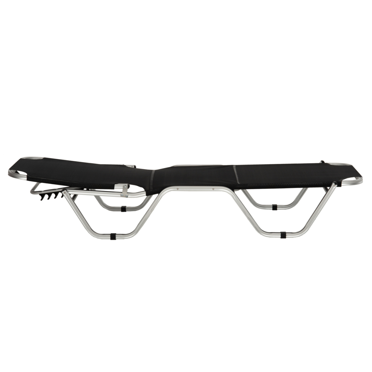 Professional sunbed aluminum WALDO HM5071.90 Black 195x53-60x30 cm [3]